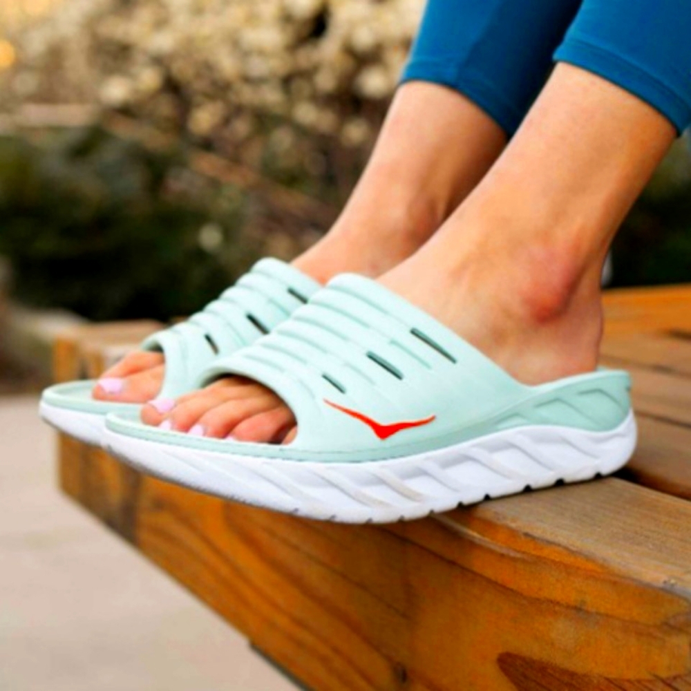 Hoka One Ora Recovery Slide Slip On Sandal Water Pool Egg Athletic Women 9 Men 7